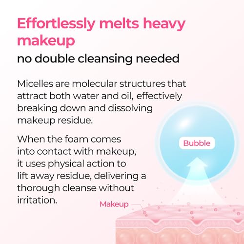 n Melting Bubble Foaming Cleanser - Micellar Makeup Remover Face - Product Imagery