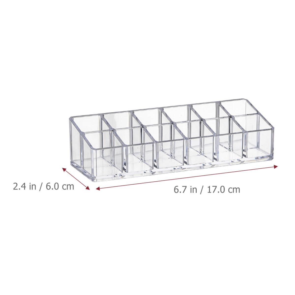 Sewroro 2-piece lipstick organizer and lip gloss holder with 12 slots, double-layer cosmetic storage caddy for vanity or makeup table