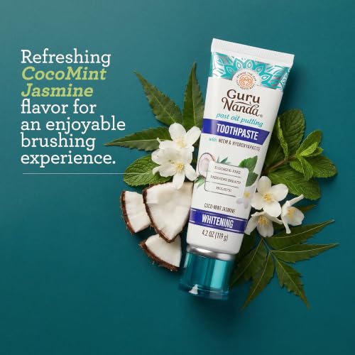 GuruNanda Hydroxyapatite Toothpaste with Neem, SLS & Fluoride - Product Imagery