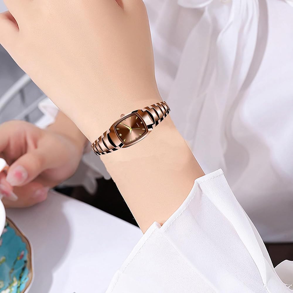 BESTKANG Watches for Women Small Square Face Ladies Watches Waterproof Tungsten Steel Dainty Dress Rectangle Exquisite F