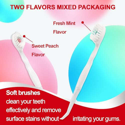 Mini Disposable Toothbrush Travel Set, Mix Flavor, 24pcs - Product Imagery