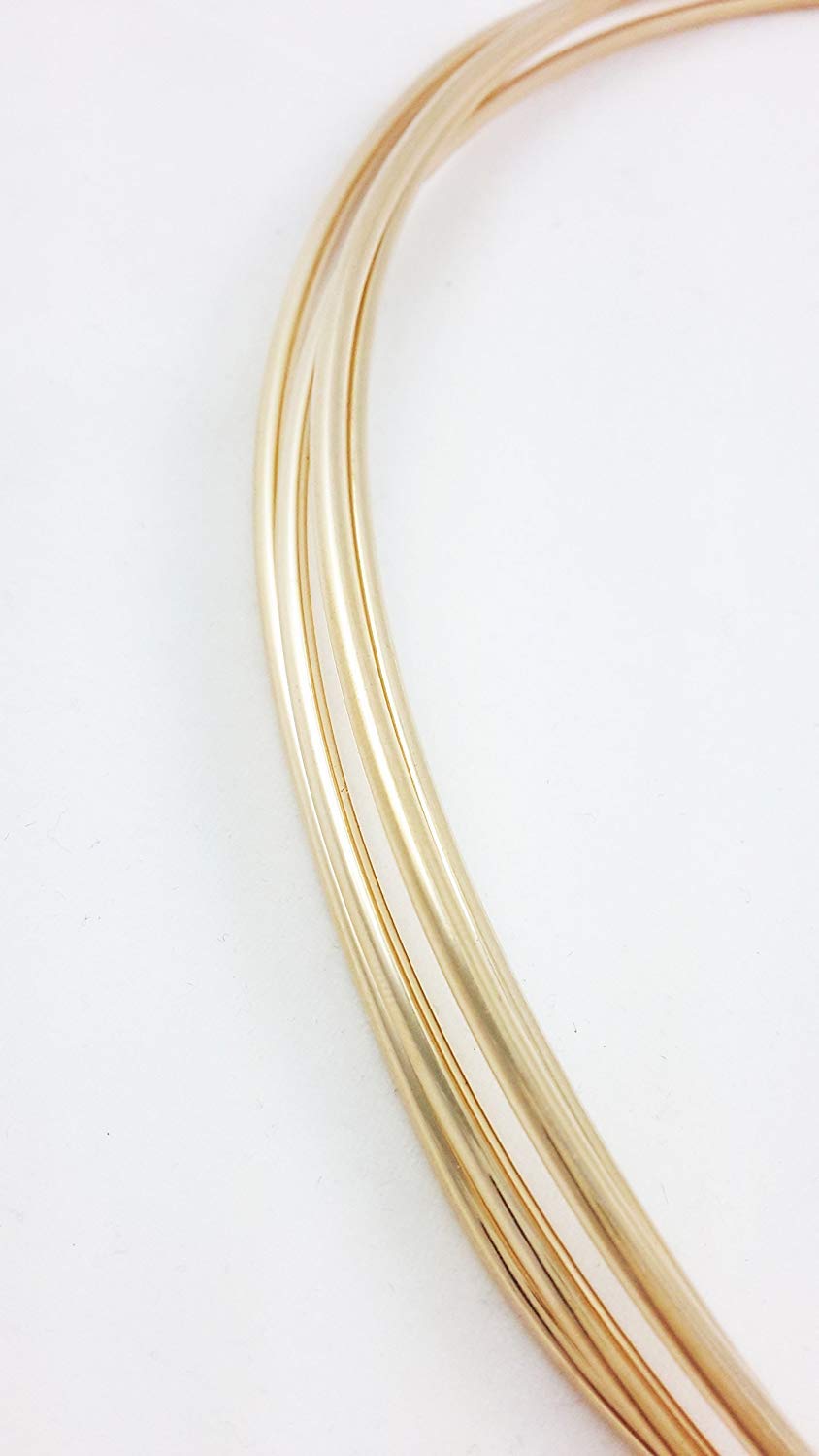 14/20 Yellow Gold Filled Wire 24 Gauge, Round, Half Hard, 5FT by CRAFT WIRE – product photo (Wire)