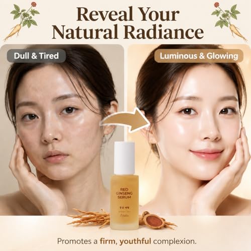 Esfolio made in Korea Red Ginseng Serum 1.69 Fl Oz, Lightweight - Product Imagery