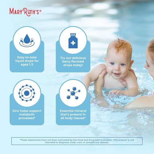 MaryRuth's Organic Toddler Zinc Liquid Drops, Berry Flavor, - Product Imagery