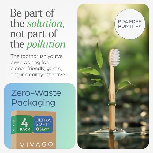 VIVAGO Extra Soft Toothbrushes for Adults - Ultra Soft Bristle - Product Imagery