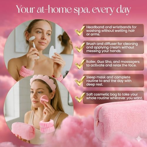 Skincare tools set, cute skin care tool for teens, facial - Product Imagery