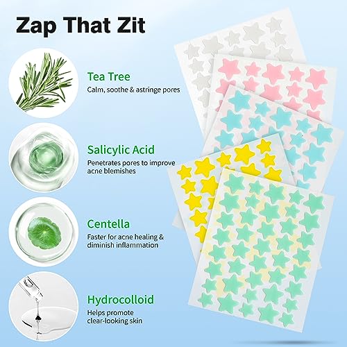 QUSTERE Pimple Patches for Face, Hydrocolloid Acne Patches, Cute - Product Imagery