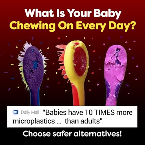 Dr. Noah Microplastic-Free Bamboo Baby Toothbrush, Dentist - Product Imagery