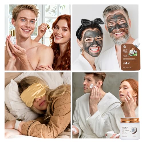35 Pcs Coconut Vanilla Spa Gift Basket for Women & Men, Face - Product Imagery
