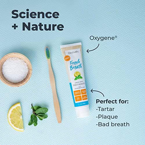 Oxyfresh Maximum Fresh Breath Lemon Mint Toothpaste - Clean - Product Imagery