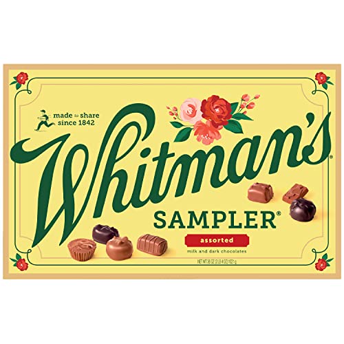 WHITMAN S SAMPLER Assorted Milk Dark Chocolate Candy Gift - Premium Selection Official Imagery - 1