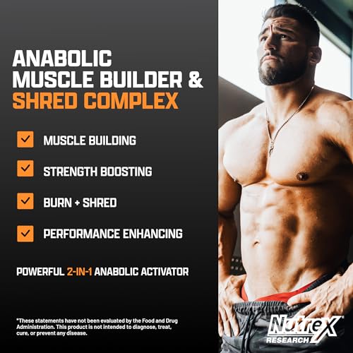 Nutrex Research Anabol Ripped Anabolic 2 in 1 Muscle Builder for - Product Imagery
