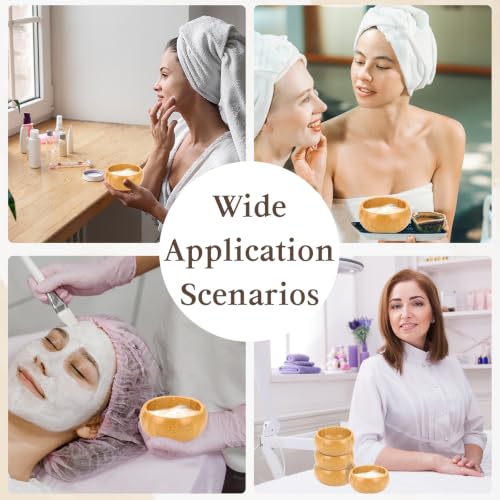 6 Pcs 3.8 X 1.6 Inch Bamboo Facial Bowls Set Big Facial Bowls - Product Imagery
