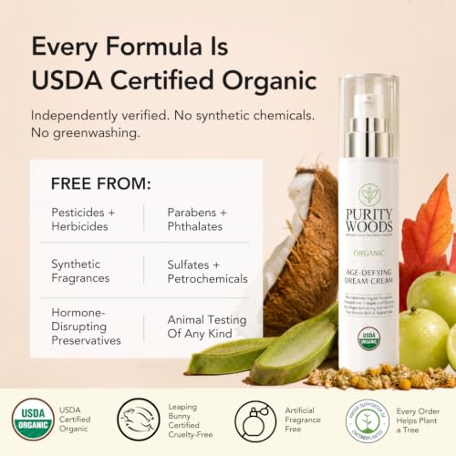 Purity Woods Anti Aging Face Cream, Age Defying Dream Cream, - Product Imagery