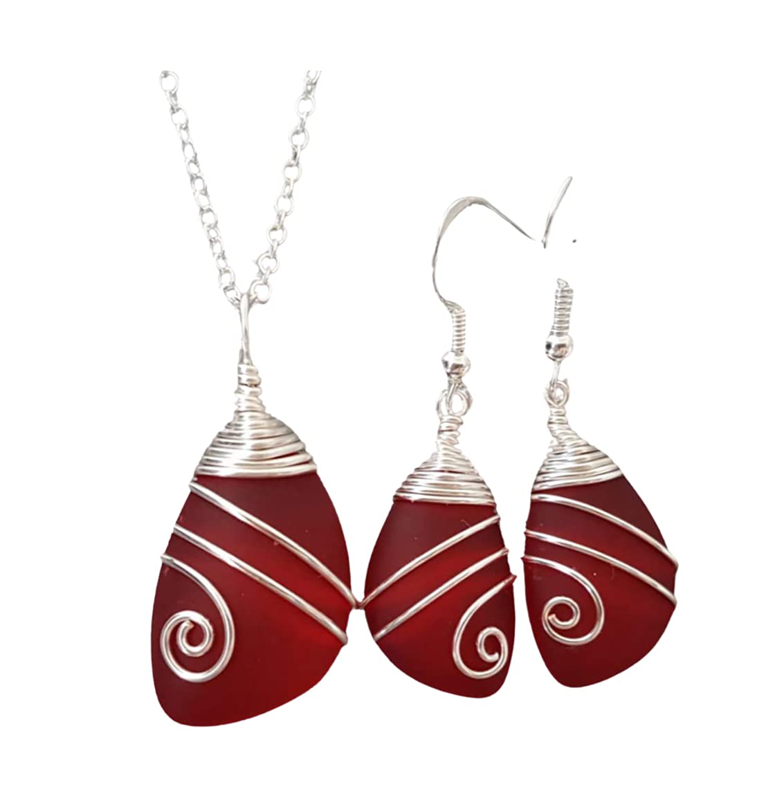 Handmade In Hawaii Wire Wrapped Sea Glass Necklace and - yinahawaii Official Imagery - 2