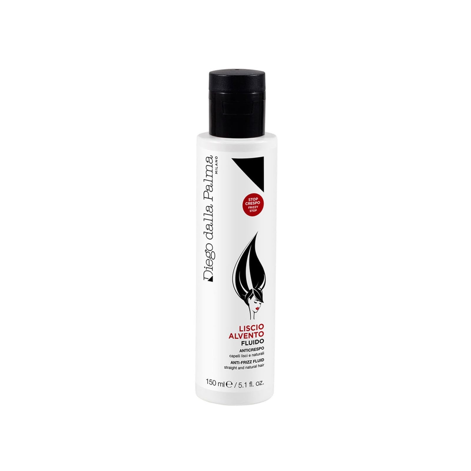 Diego dalla Palma Anti-Frizz Fluid for hair treatment, smooths and adds shine to all hair types, leaves hair soft and straight.