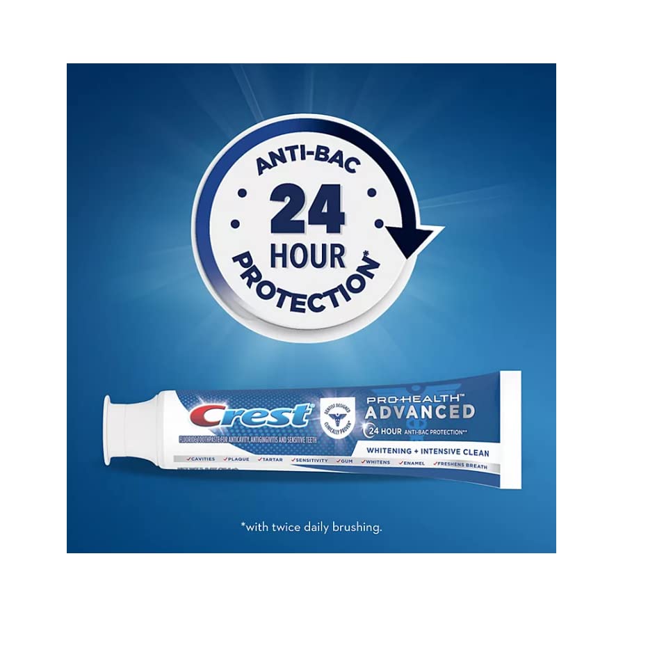 Crest Pro-Health Toothpaste, Advanced White for Teeth Whitening - Product Imagery