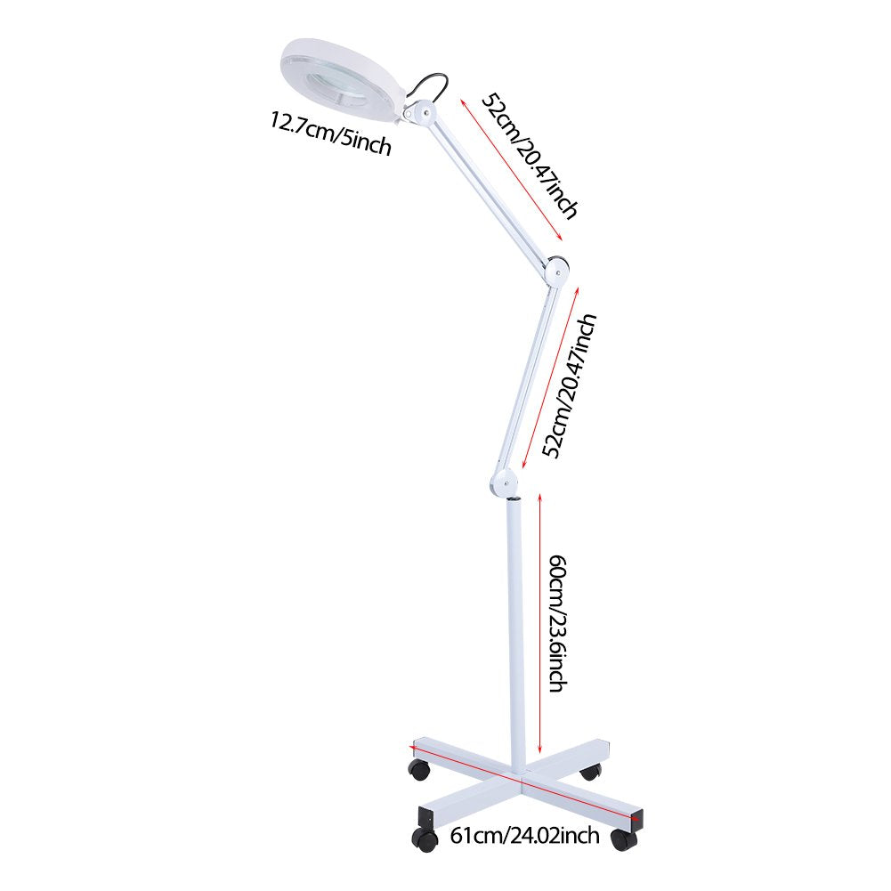 Ejoyous Magnifying Floor Lamp 5X LED Magnifier Light Rolling - Ejoyous Official Imagery - 8