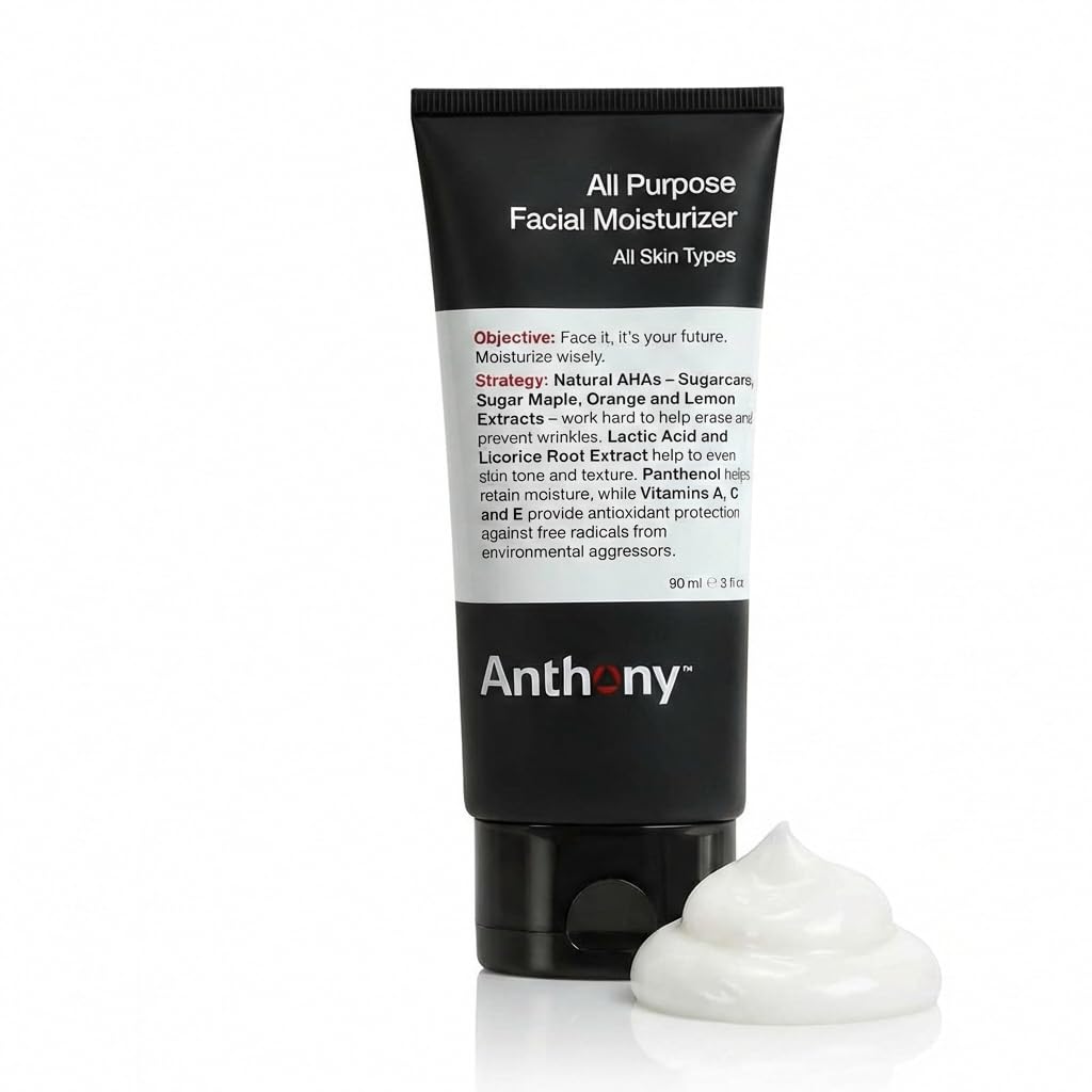 Anthony All-Purpose Facial Moisturizer – Men’s Hydrating Lotion - Product Imagery
