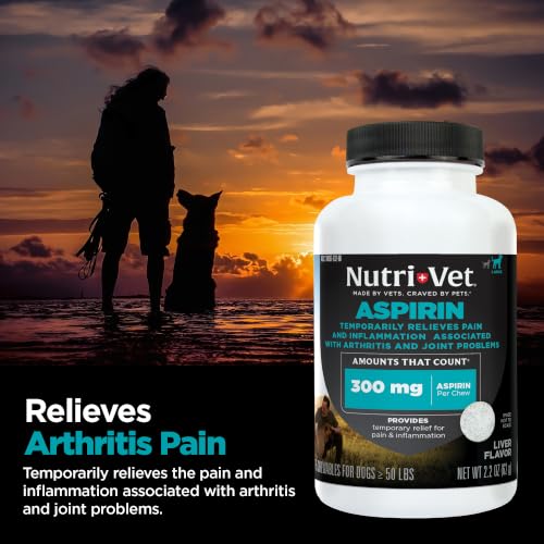 Nutri-Vet Dog Aspirin, Aspirin Tablets for Large Dogs, 300mg, 75 - Product Imagery
