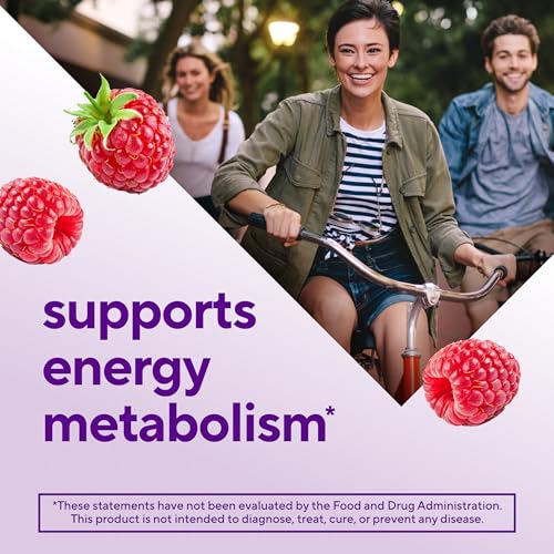Vitafusion Vitamin B12 1000 mcg | 140 Gummies | Yummy Raspberry - Product Imagery