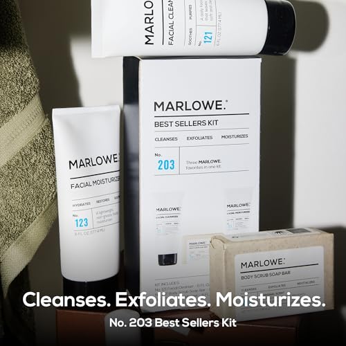MARLOWE. Men's Skin Care Set, Best Sellers Kit, Soap, Cleanser, - Product Imagery