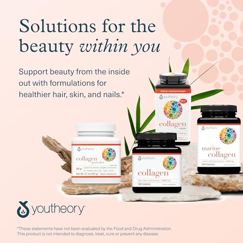 Youtheory Collagen + Biotin, 390 Tablets, 65-Day Supply - Product Imagery