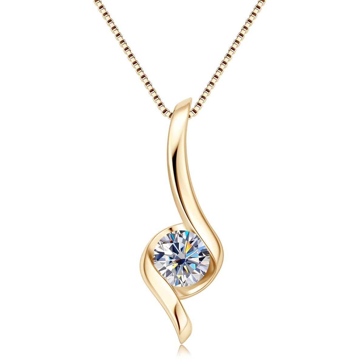 1CT Infinity Moissanite Pendant Necklace for Women - PROSTORY Official Imagery - 1