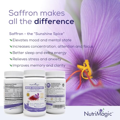 NutriMagic Kids Brain Booster+ 30mg Pure Saffron Extract Gummies - Product Imagery