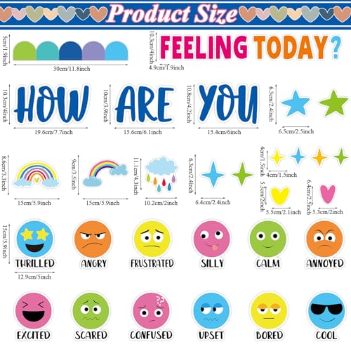 Colorful Feeling Emotion Bulletin Board Set Classroom - Product Imagery