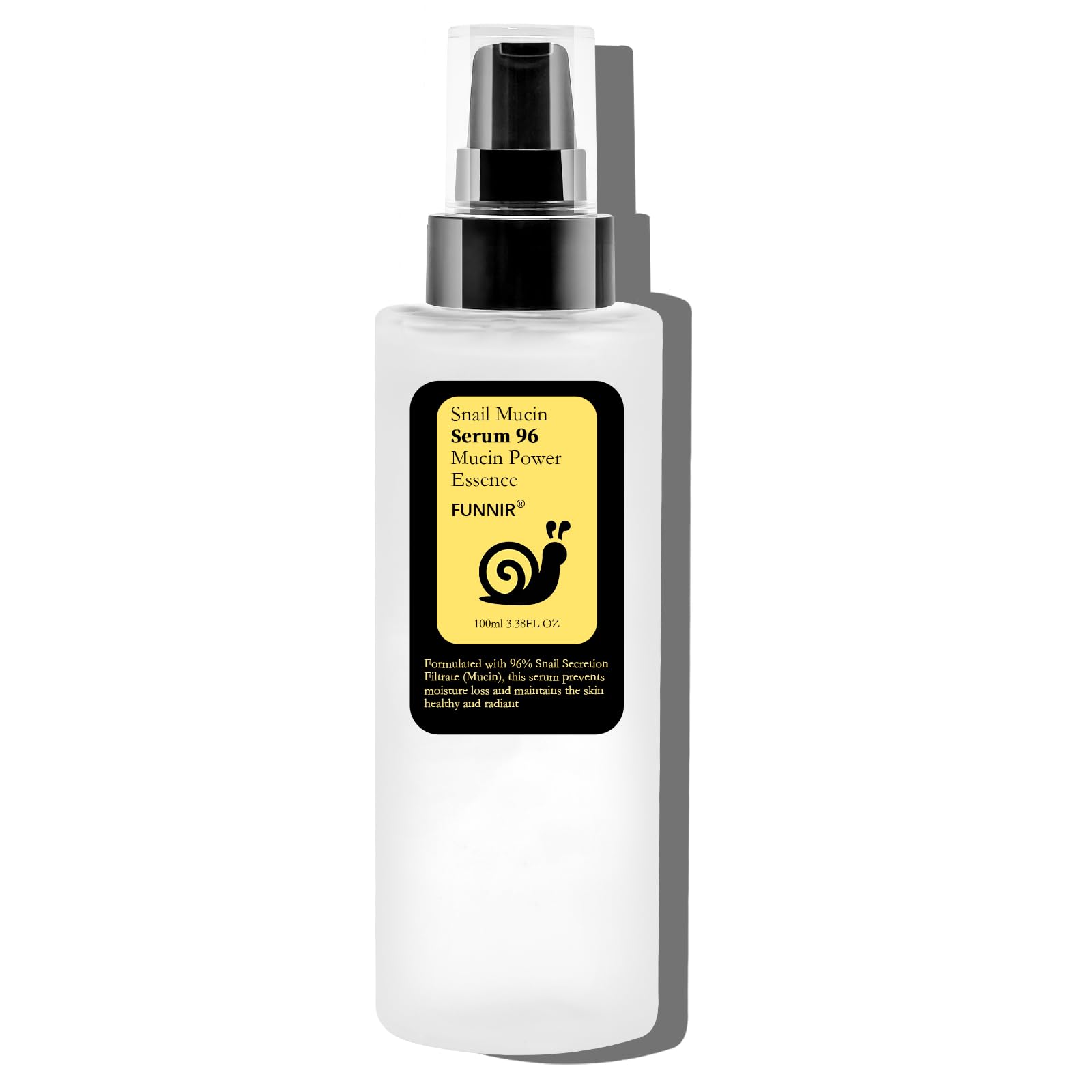 FUNNIR Snail Mucin 96% Essence 100ml, Hydrating Serum for Face - Product Imagery