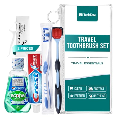 Travel Oral Care Kit with Premium Name Brand Toothbrush, - Product Imagery