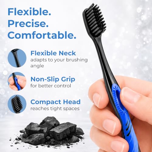 Xlent SMYL Activated Charcoal Toothbrush – Ultra Soft Tapered - Product Imagery