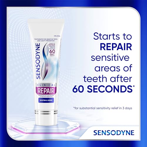 Sensodyne Clinical Repair Whiten & Shine Toothpaste, 2.3 oz - Product Imagery