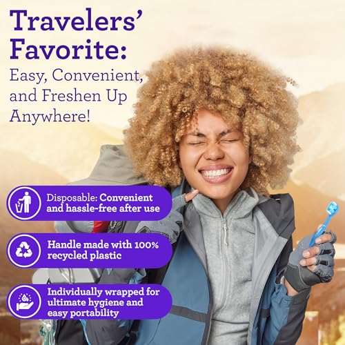GuruNanda Disposable Travel Toothbrush 1.0, Fluoride Free - Product Imagery