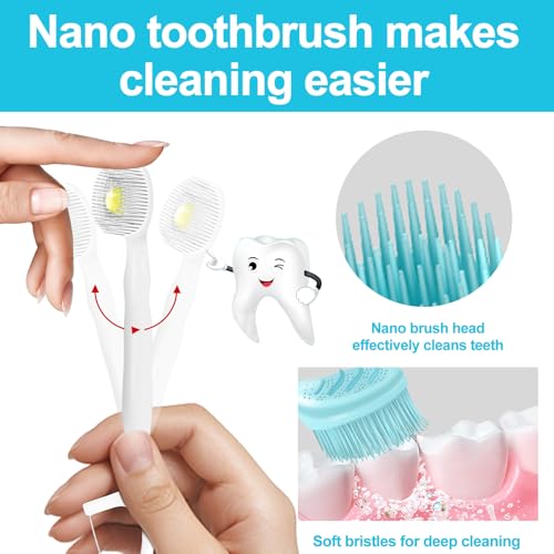 28 Packs Mini Brushes Disposable Toothbrushes, Mix Flover - Product Imagery