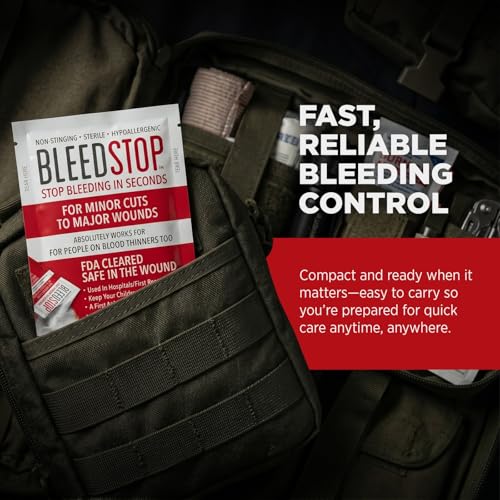 BleedStop™ First Aid Powder for Blood Clotting, Trauma Kit, - Product Imagery