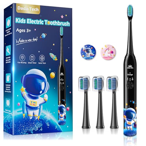 Kids Electric Toothbrush Rechargeable Age 3-5-6-12-18 Year Old, - Product Imagery
