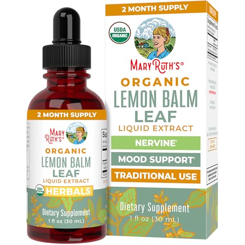 MARYRUTH'S Organic Lemon Balm Leaf Liquid Extract, Mood Support, - Product Imagery