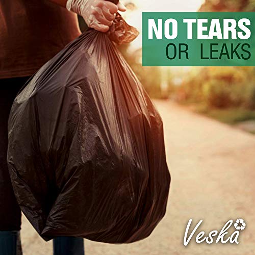 Veska 65 Gallon Trash Bags for Toter, (Value-Pack 50 Count - Product Imagery