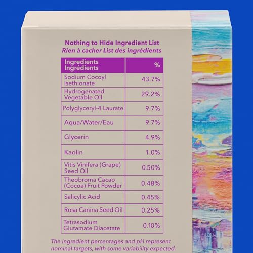 Good Molecules Clarify and Cleanse Bar, Salicylic Acid Bar Soap, - Product Imagery