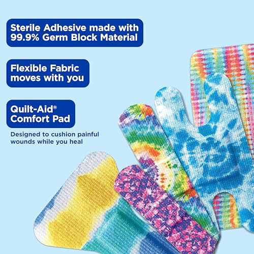 BAND-AID Brand Flexible Fabric Adhesive Bandages, Tie-Dye - Product Imagery