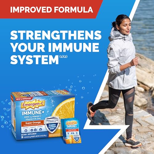 Emergen-C Immune+ Triple Action Immune Support Powder, Super - Product Imagery