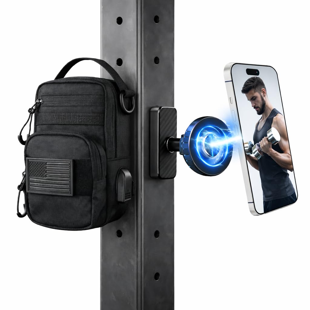 LEPHYON Magnetic Gym Bag and Magnetic Phone Holder, Perfect Gifts for Gym Lover – product photo (Sports Duffels)
