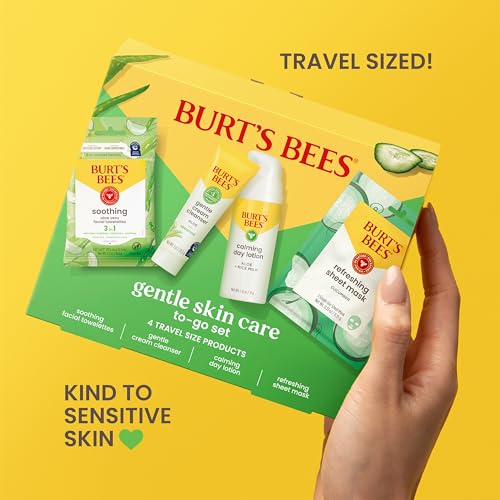 Burt's Bees Gentle Skin Care To-Go Set, Includes Cleanser, - Product Imagery