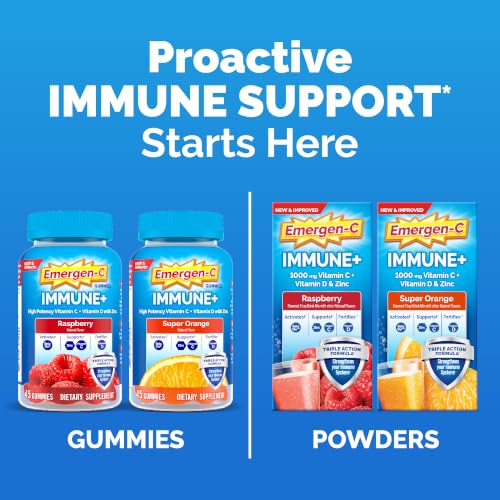 Emergen-C Vitamin C 750mg Immune Support Gummies, Orange, 45 - Product Imagery