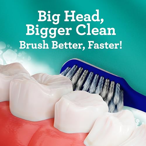 GuruNanda Gentle Giant Toothbrush with Dual Action Flossing - Product Imagery