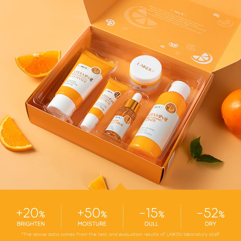 LAIKOU Vitamin C Skin Care, Skin Care Set Beginner Kit - Product Imagery