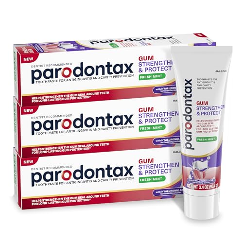 Parodontax Gum Strengthen & Protect Fresh Mint Toothpaste, 3.4 - Product Imagery