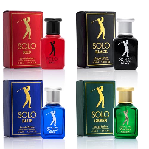 NovoGlow Solo 4 Piece Mini Fragrance Set for Men EDP - NovoGlow Official Imagery - 1
